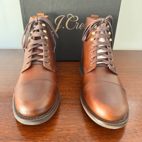J Crew Kenton Leather Cap Toe Boot Size 9 Originally $298 - Picture 2 of 8